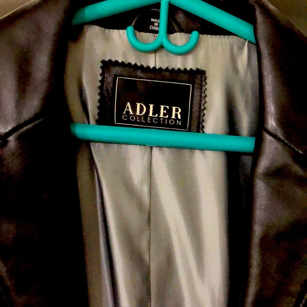Genuine leather trenchcoat